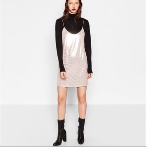 zara pink sparkly dress